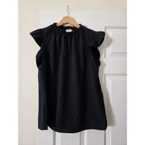 Sail to Sable Black Sleeveless Blouse M $148